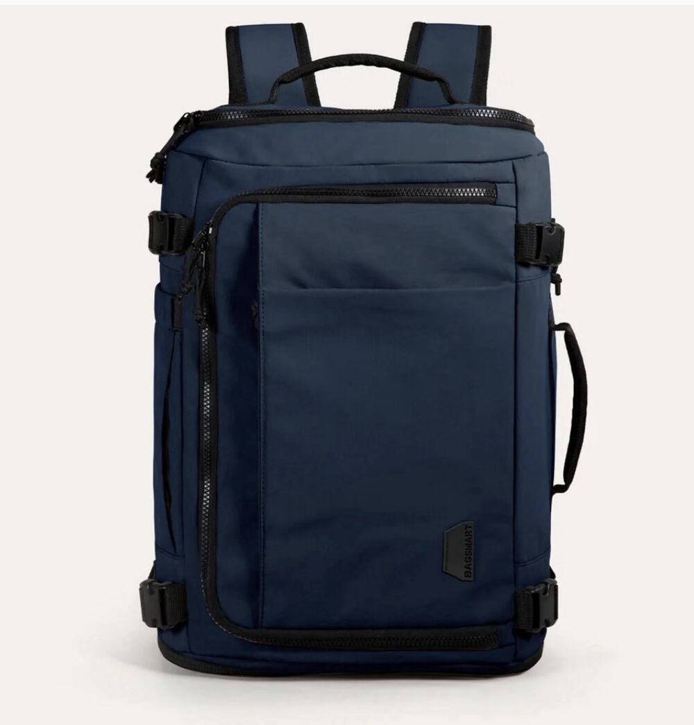 Bagsmart Blast Quick Access Carry On Travel Backpack 28L (Navy Blue)